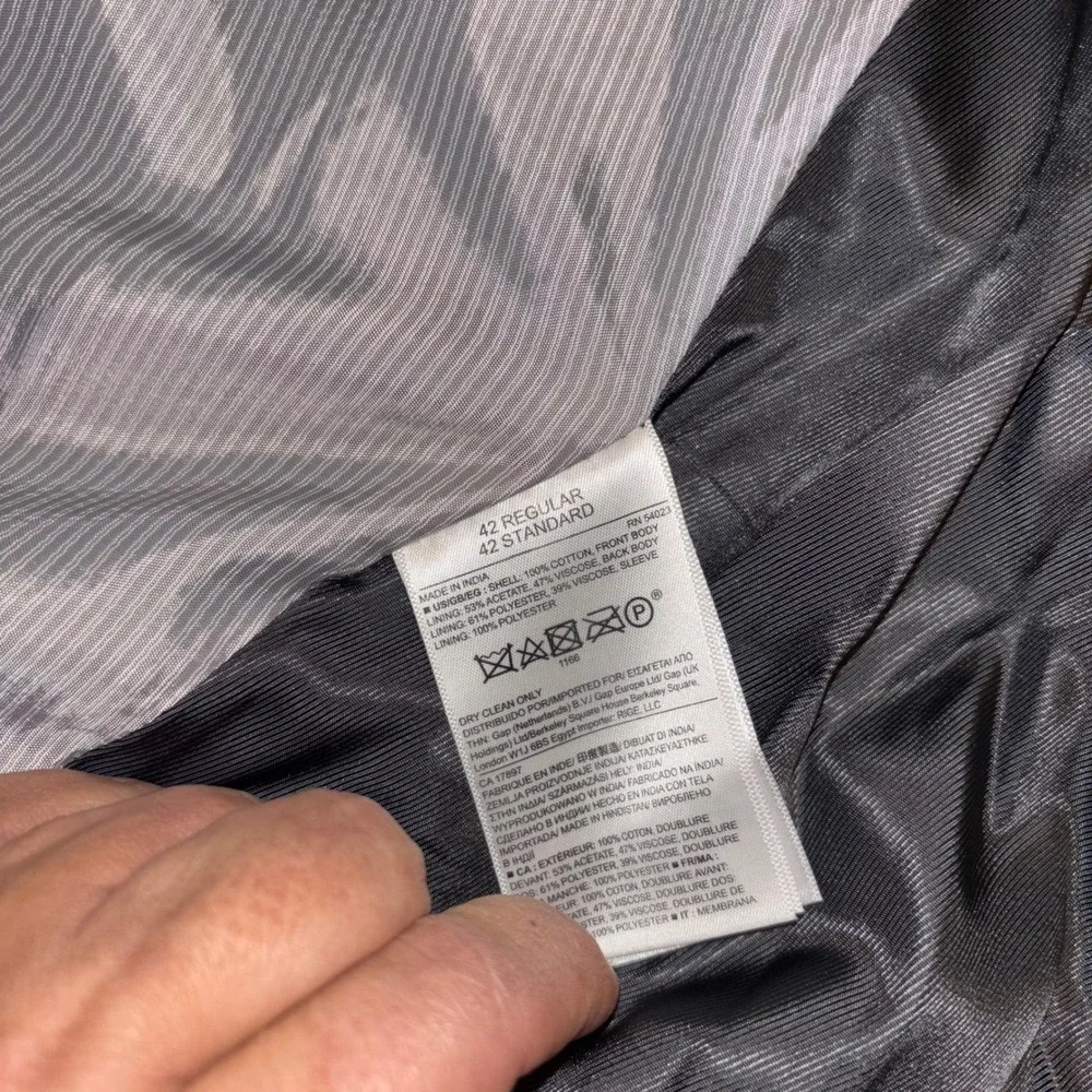 Banana Republic‎ | Mens 42 R |Gray Textured Slim Fit Blazer | Italian Fabric